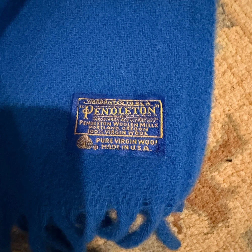 Pendleton Vibrant Blue Wool Blanket